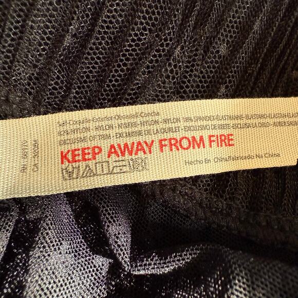 Free People maxi skirt ruffled tiered sheer flowy boho half slip frilly Medium - Picture 8 of 9